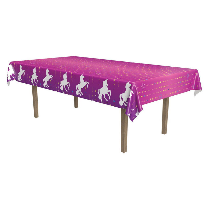 Unicorn Tablecover – 54" x 108" – (1/Pkg) by Beistle Table Covers - Patterned