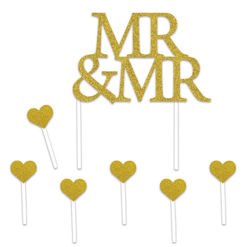 Mr & Mr Cake Topper – 5½" x 8½" – (1/Pkg) by Beistle for Wedding Cake Toppers