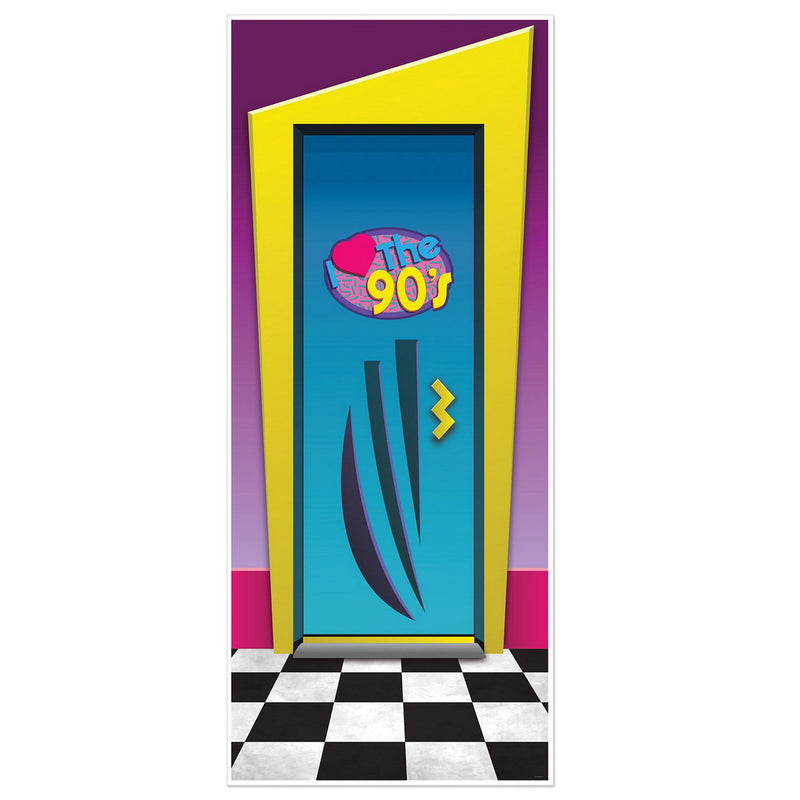 I Love The 90's Door Cover – 6' x 30" – (1/Pkg) by Beistle Door Covers