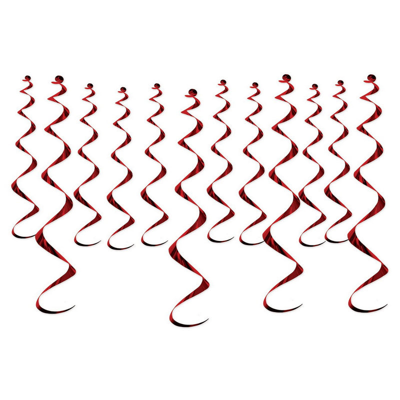 Metallic Whirls – 8-13½" & 4-25" – (12/Pkg) by Beistle for General occasion