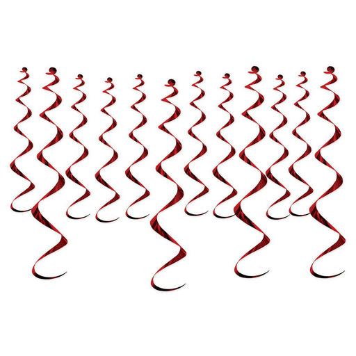 Metallic Whirls – 8-13½" & 4-25" – (12/Pkg) by Beistle for General occasion