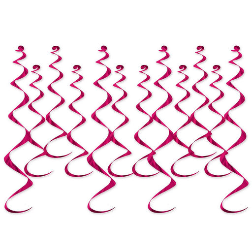 Metallic Whirls – 8-13½" & 4-25" – (12/Pkg) by Beistle for General occasion