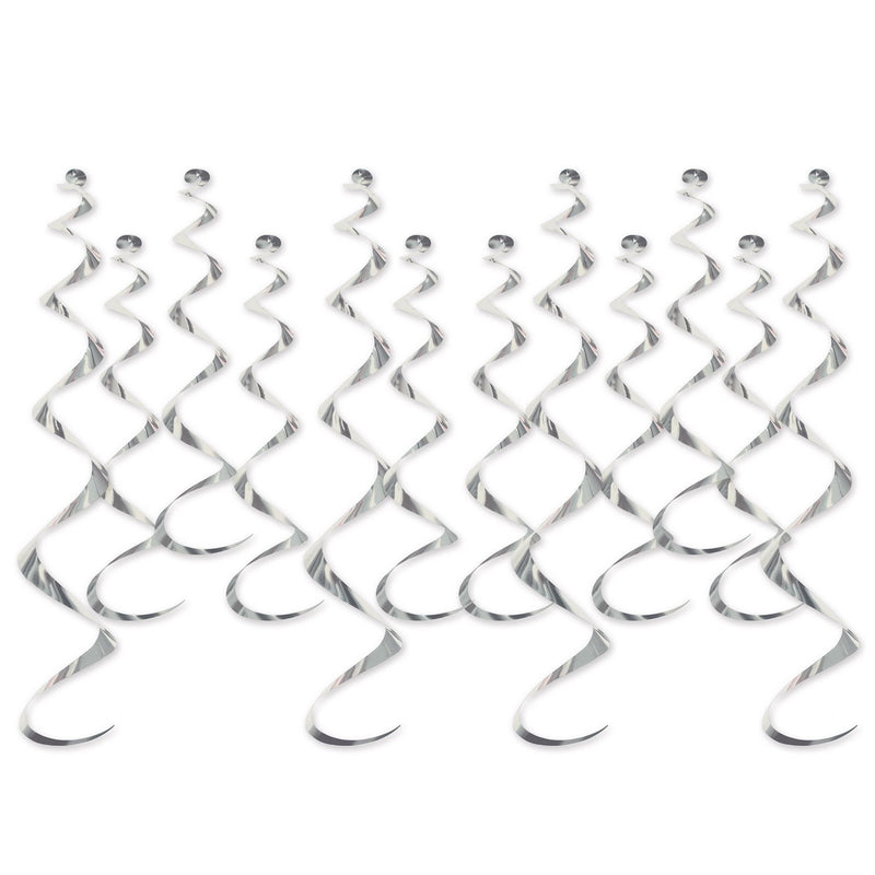 Metallic Whirls – 8-13½" & 4-25" – (12/Pkg) by Beistle for General occasion
