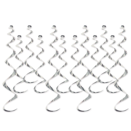 Metallic Whirls – 8-13½" & 4-25" – (12/Pkg) by Beistle for General occasion