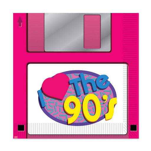 90's Floppy Disk Luncheon Napkins – (16/Pkg) by Beistle Napkins-Lunch
