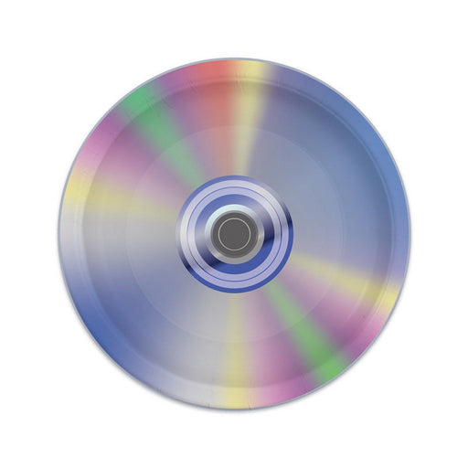 90's CD Plates – 9" – (8/Pkg) by Beistle Plates-Dinner
