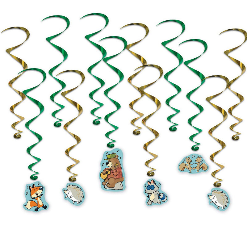 Woodland Friends Whirls – 15"-28½" – (12/Pkg) by Beistle