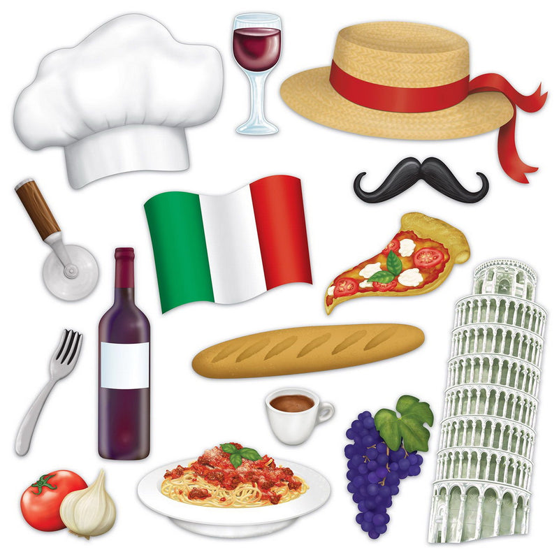 Italian Photo Fun Signs – 7¼"-14¼" – (15/Pkg) by Beistle