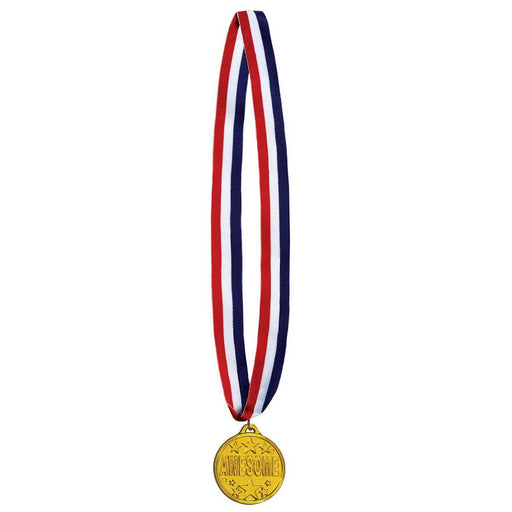 Awesome Medal w/Ribbon – 30" w/2" Medal – (1/Pkg) by Beistle for Sports Awards