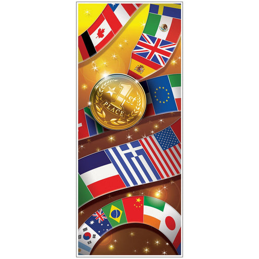 International Sports Door Cover – 6' x 30" – (1/Pkg) by Beistle Door Covers