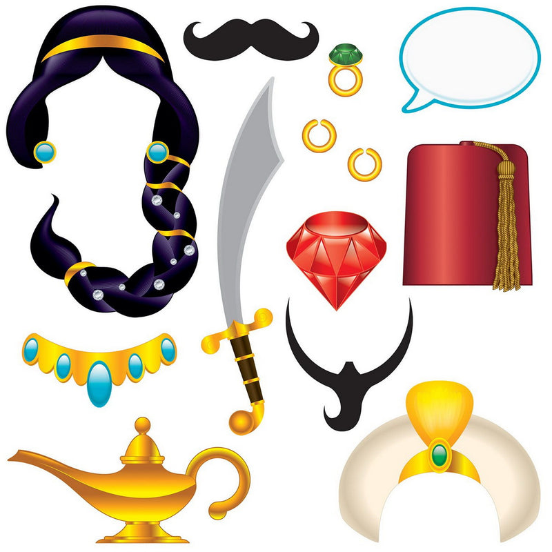 Arabian Nights Photo Fun Signs – 1¾"-18¼" – (13/Pkg) by Beistle