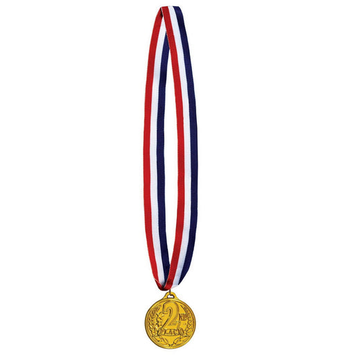 "2nd" Place Medal w/Ribbon – 30" w/2" Medal – (1/Pkg) by Beistle for Sports Awards