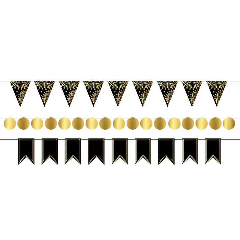 Foil Mini Streamer Kit – 2"–6" x 18' – (1/Pkg) by Beistle for Awards Night Streamers