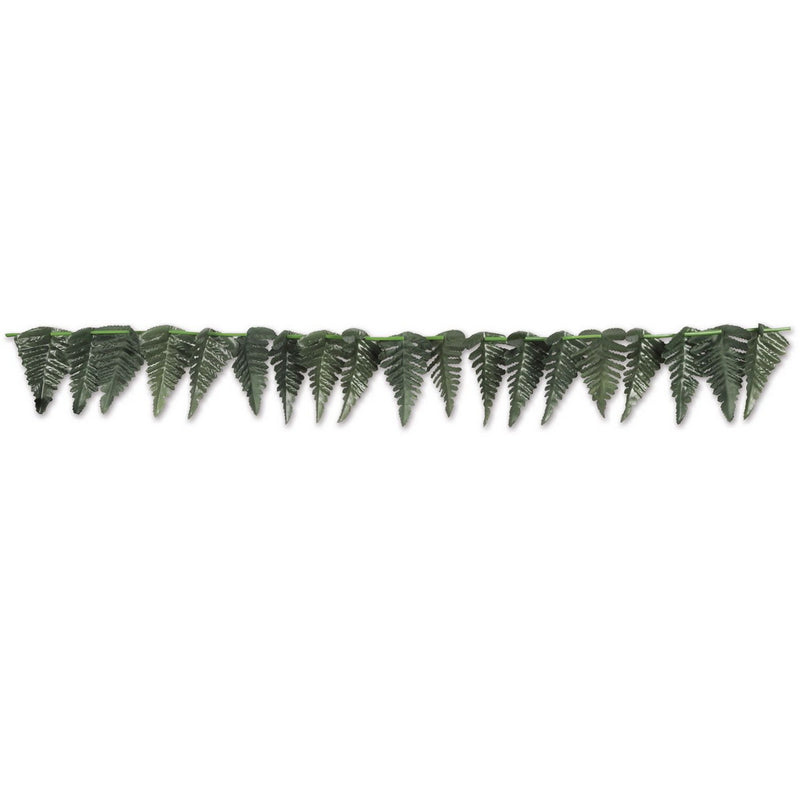 Fabric Fern Leaf Garland – 3¾" x 10' – (1/Pkg) by Beistle for Jungle