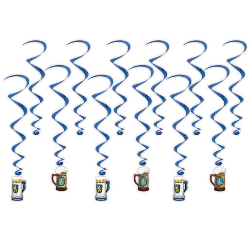 Oktoberfest Whirls – 17½"-33¾" – (12/Pkg) by Beistle
