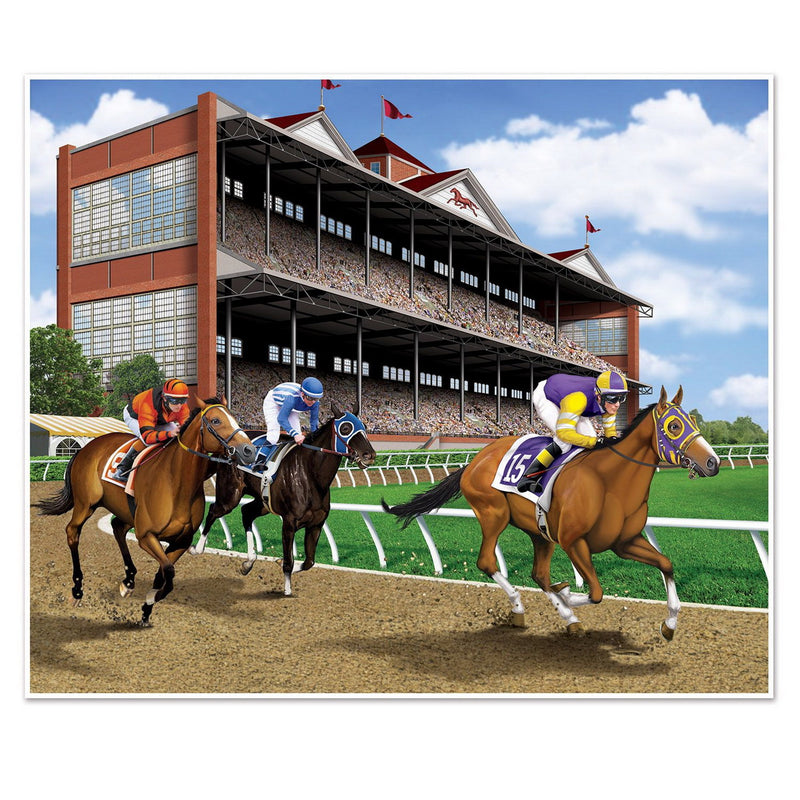 Horse Racing Insta-Mural Photo Op – 5' x 6' – (1/Pkg) by Beistle for Derby Day Insta-Murals