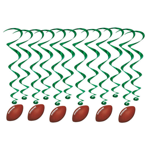 Football Whirls – 17½"-32½" – (12/Pkg) by Beistle