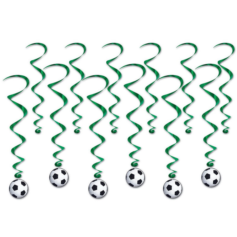 Soccer Ball Whirls – 17½"-34¾" – (12/Pkg) by Beistle