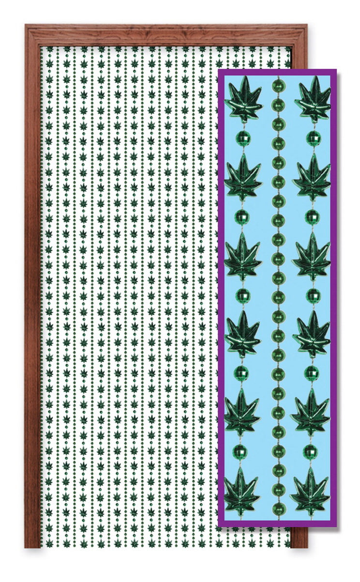 Weed Bead Curtain – 6' 6" x 24" – (1/Box) by Beistle for 420 Novelty Curtains