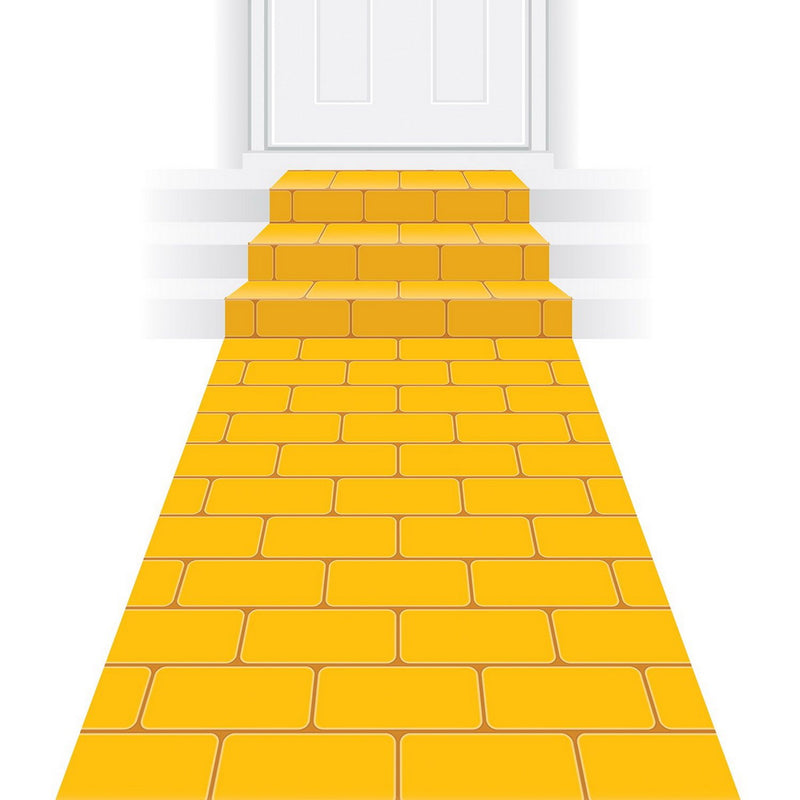 Yellow Brick Runner – 24" x 10' – (1/Pkg) by Beistle for Princess Aisle Runner