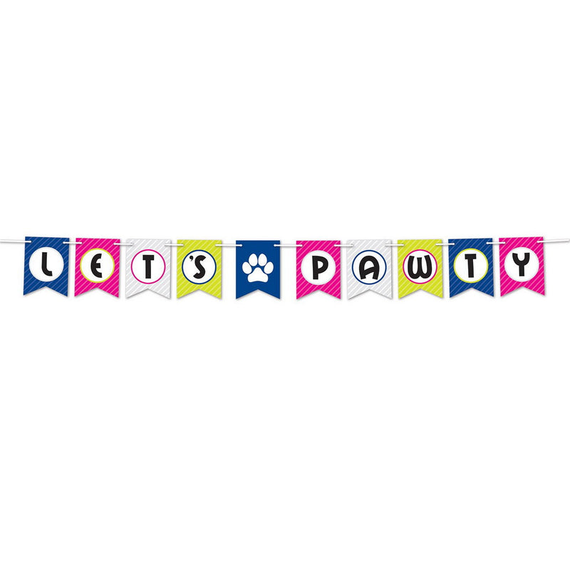 Let's Pawty Streamer – 6" x 6' – (1/Pkg) by Beistle for Pets Streamers