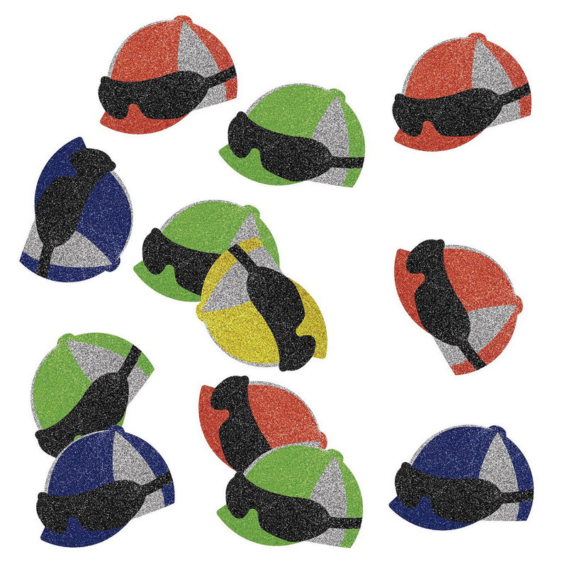 Jockey Helmet Deluxe Sparkle Confetti – (½ Oz/Pkg) by Beistle for Derby Day