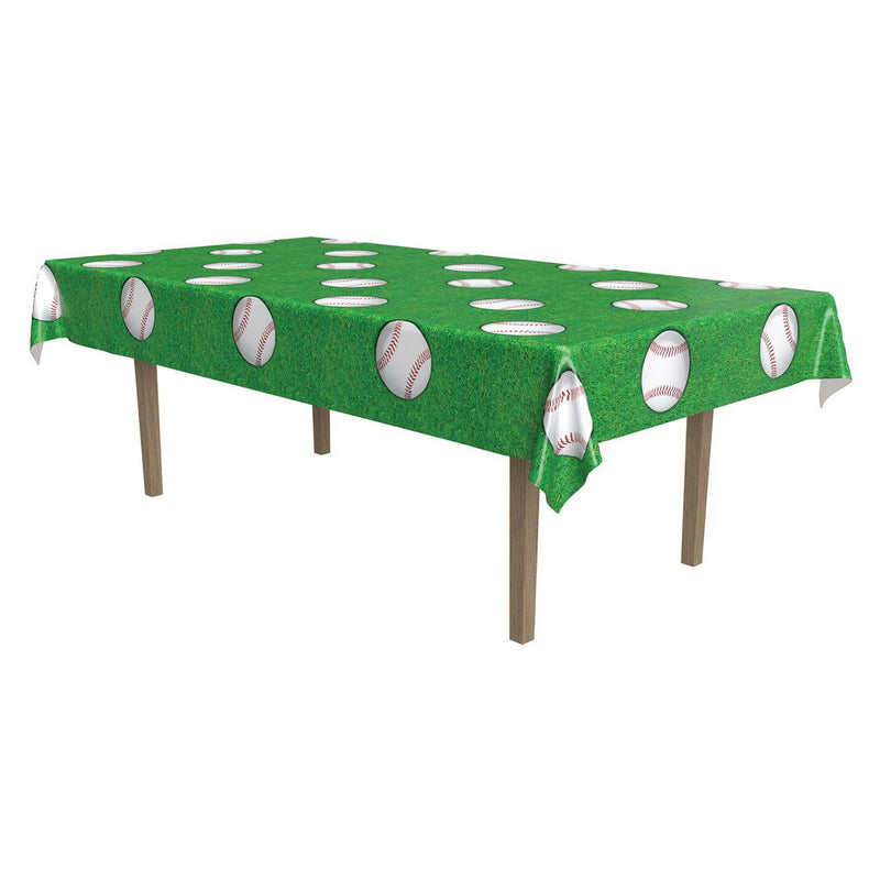 Baseball Tablecover – 54" x 108" – (1/Pkg) by Beistle Table Covers - Patterned