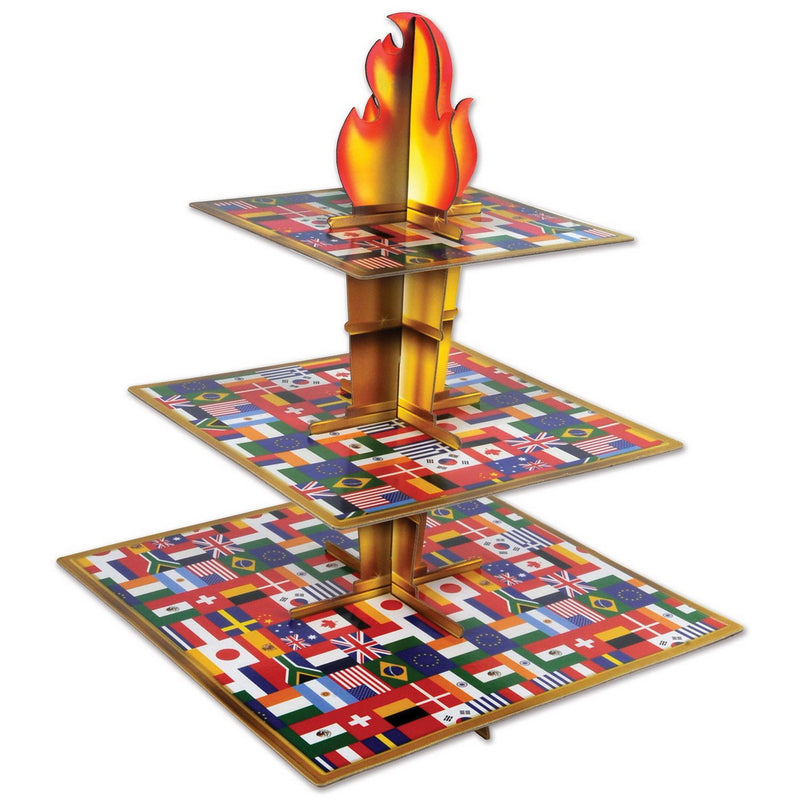 Torch Cupcake Stand – 15¼" x 11¼" – (1/Pkg) by Beistle for Sports Cake/Cupcake Stands