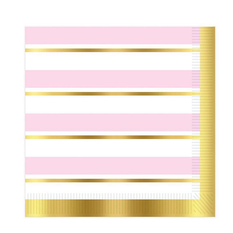 Striped Luncheon Napkins – (16/Pkg) by Beistle for Baby Shower Napkins-Lunch