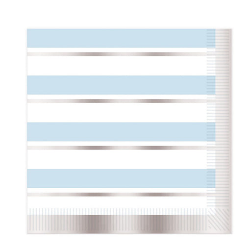 Striped Luncheon Napkins – (16/Pkg) by Beistle for Baby Shower Napkins-Lunch