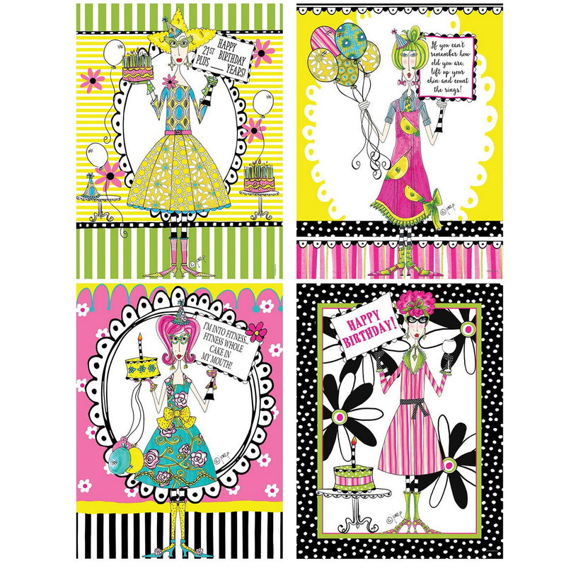 Dolly Mama's Adult Celebratn Poster COs – 15¼" – (4/Pkg) by Beistle Signs