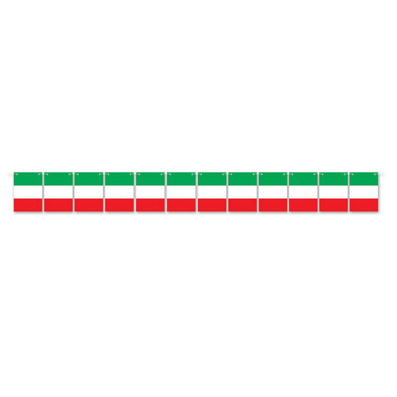Italian Flag Streamer – 6¼" x 6' – (1/Pkg) by Beistle Streamers