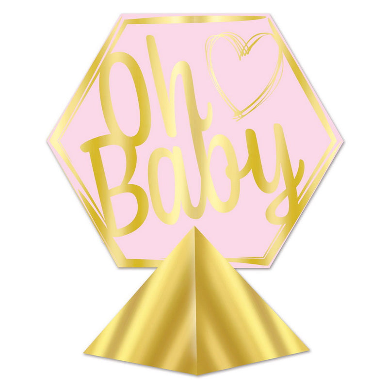 3-D Foil Oh Baby Centerpiece – 11½" x 10¼" – (1/Pkg) by Beistle for Baby Shower