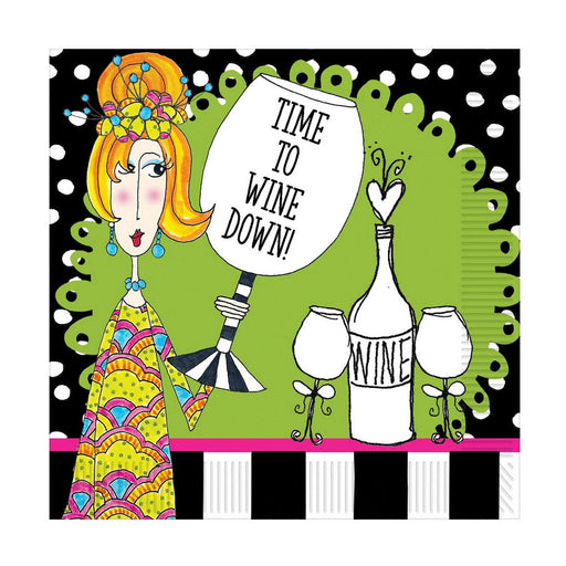 Dolly Mama's Wine Celebratn Lunch Nap – (16/Pkg) by Beistle Napkins-Lunch