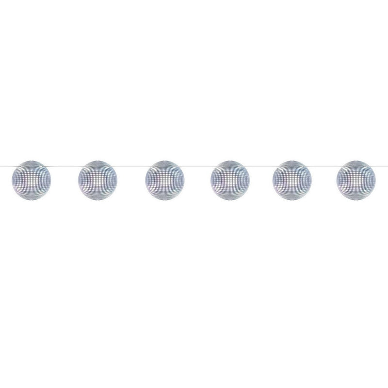 Disco Ball Streamer – 7" x 8' – (1/Pkg) by Beistle for 70's Streamers