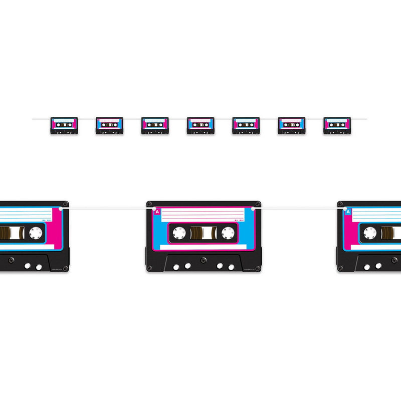 Cassette Tape Streamer – 4¼" x 7' – (1/Pkg) by Beistle for 80's Streamers