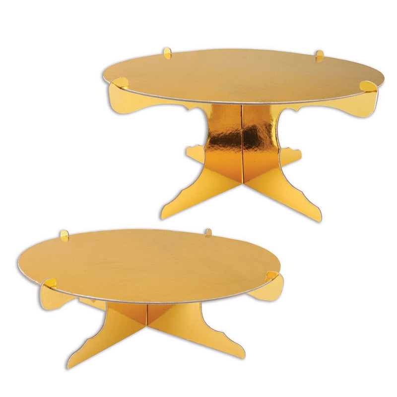 Metallic Cake Stands – 12½" Diameter – (2/Pkg) by Beistle for General occasion Cake/Cupcake Stands