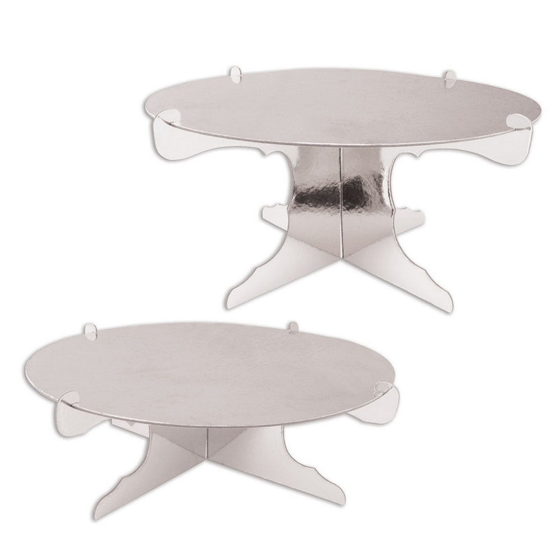 Metallic Cake Stands – 12½" Diameter – (2/Pkg) by Beistle for General occasion Cake/Cupcake Stands