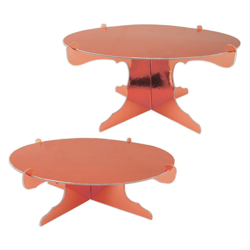 Metallic Cake Stands – 12½" Diameter – (2/Pkg) by Beistle for General occasion Cake/Cupcake Stands