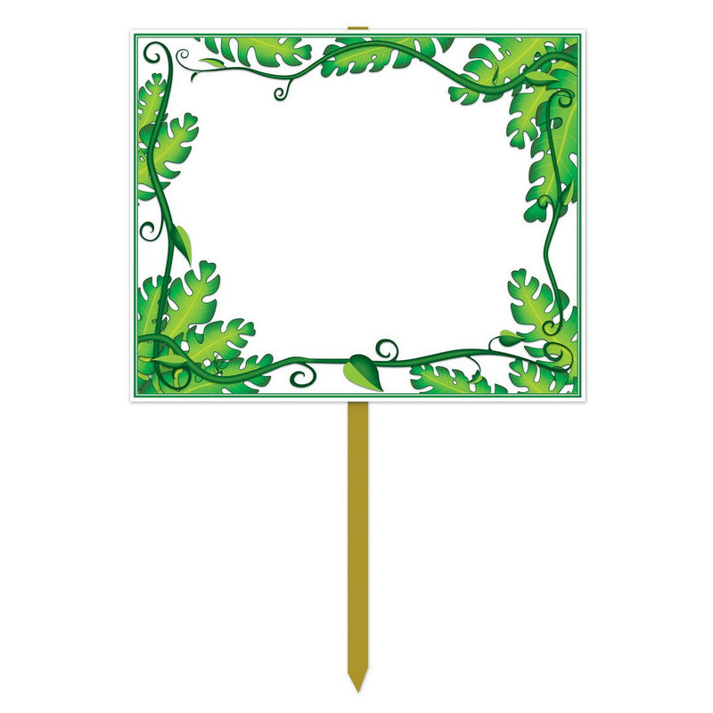 "Blank" Jungle Yard Sign – 12" x 15" by Beistle Yard Signs
