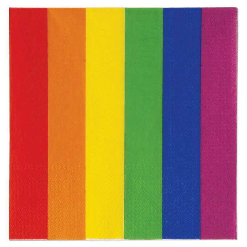 Rainbow Luncheon Napkins – (16/Pkg) by Beistle Napkins-Lunch