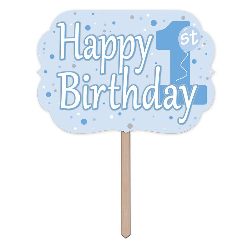 "1st" Birthday Yard Sign – 10" x 14½" by Beistle for 1st Birthday Yard Signs