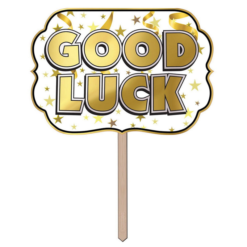 Foil Good Luck Yard Sign – 10" x 14½" by Beistle for General occasion Yard Signs