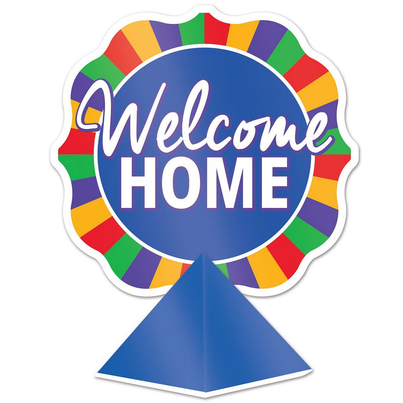 3-D Foil Welcome Home Centerpiece – 12½" x 9" – (1/Pkg) by Beistle for General occasion