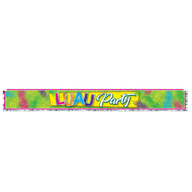 Metallic Luau Party Fringe Banner – 7½" x 5' – (1/Pkg) by Beistle Metallic Banners