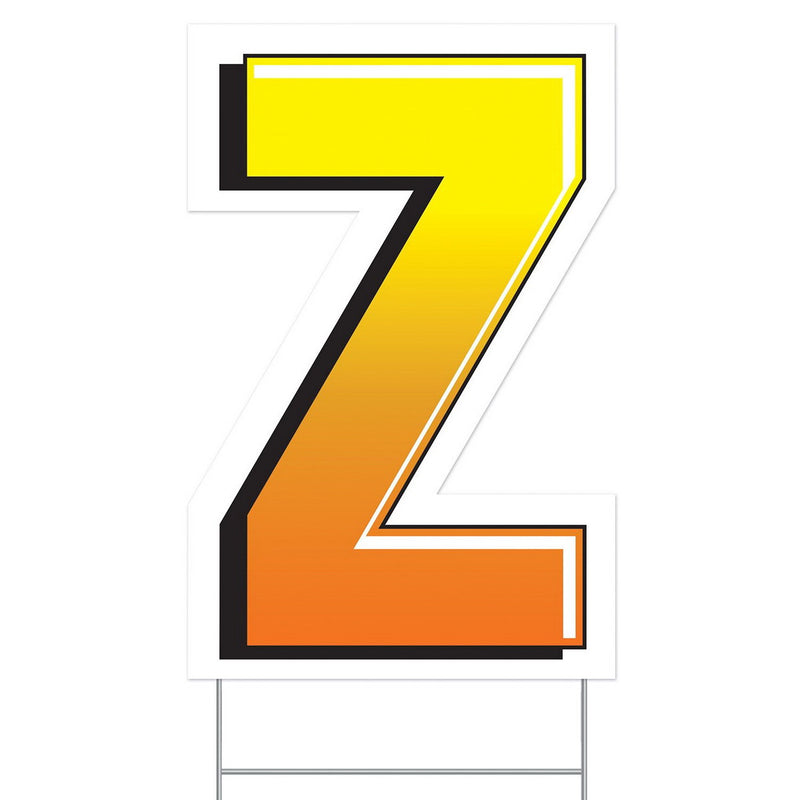 Plastic "Z" Yard Sign – 18" by Beistle for General occasion Plastic Yard Signs