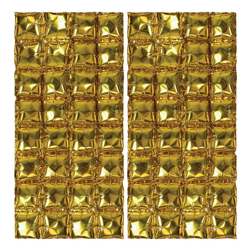 Foil Balloon Backdrops – 3' 6" x 23½" – (2/Pkg) by Beistle for General occasion Metallic