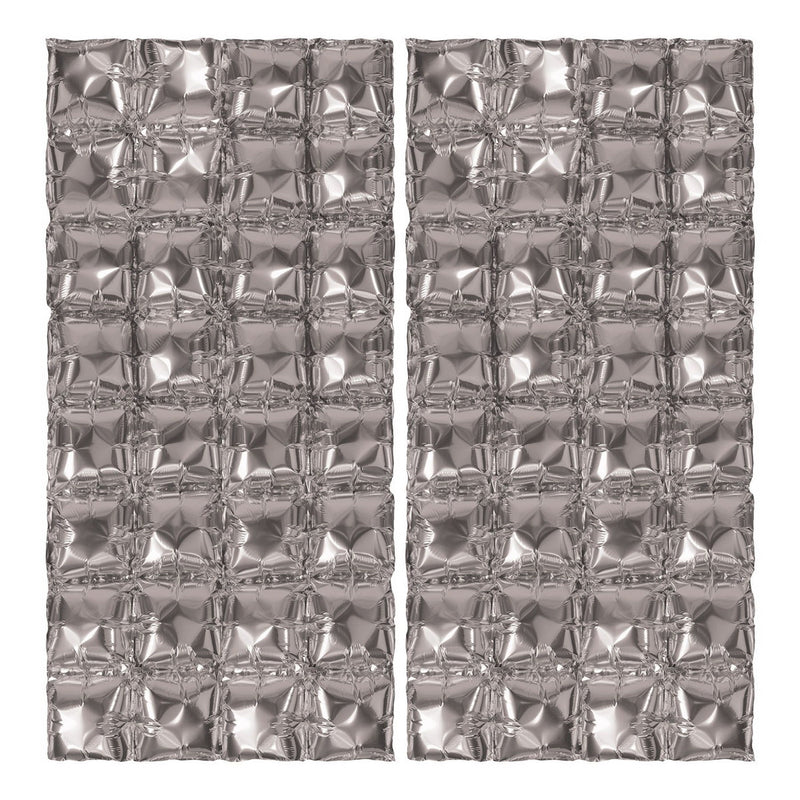 Foil Balloon Backdrops – 3' 6" x 23½" – (2/Pkg) by Beistle for General occasion Metallic