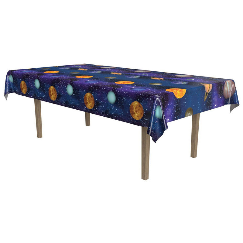 Solar System Tablecover – 54" x 108" – (1/Pkg) by Beistle for Space Table Covers - Patterned