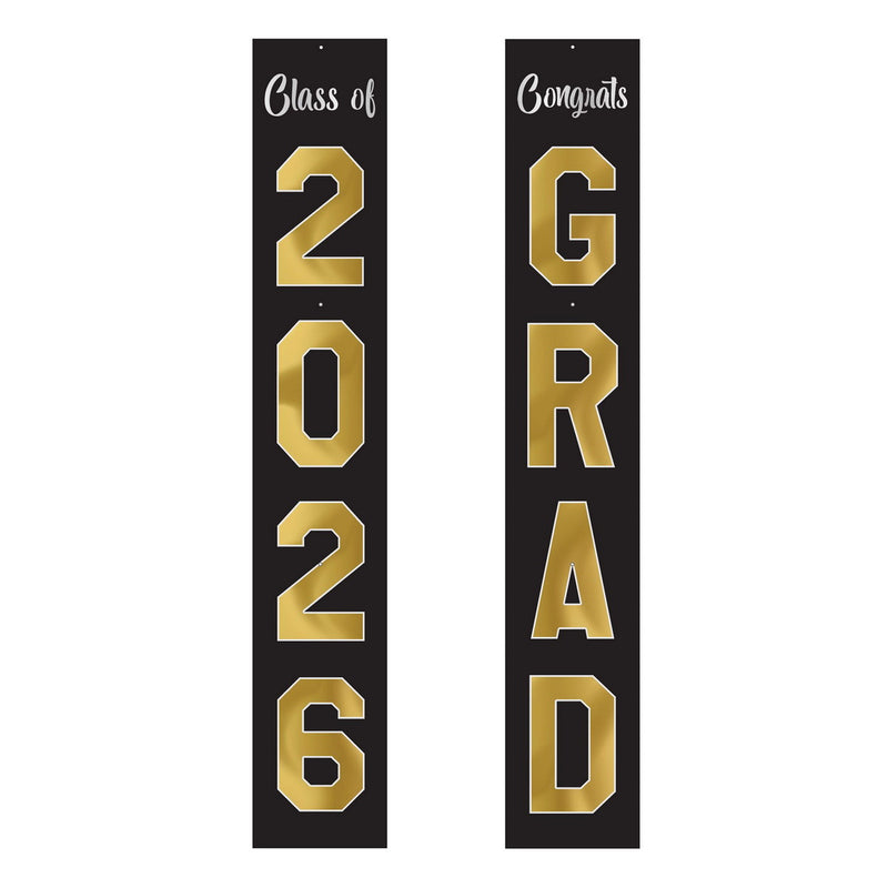 Jtd Foil Graduation Pull-Down Cutouts – 6' – (2/Pkg) by Beistle Printed One Side